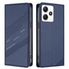 For Redmi 12 Embossed Multi-functional Wallet Retro Leather Phone Case(Dark Blue) - 2