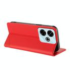 For Redmi 13 4G Embossed Multi-functional Wallet Retro Leather Phone Case(Red) - 3