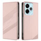 For Redmi 13 4G Embossed Multi-functional Wallet Retro Leather Phone Case(Pink) - 2
