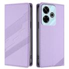 For Redmi 13 4G Embossed Multi-functional Wallet Retro Leather Phone Case(Light Purple) - 2