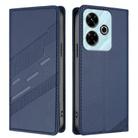 For Redmi 13 4G Embossed Multi-functional Wallet Retro Leather Phone Case(Dark Blue) - 2