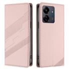 For Redmi 13C Embossed Multi-functional Wallet Retro Leather Phone Case(Pink) - 2