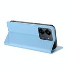 For Redmi 13C Embossed Multi-functional Wallet Retro Leather Phone Case(Light Blue) - 3