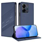 For Redmi 13C Embossed Multi-functional Wallet Retro Leather Phone Case(Dark Blue) - 1