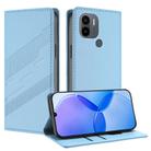 For Redmi A1+ Embossed Multi-functional Wallet Retro Leather Phone Case(Light Blue) - 1