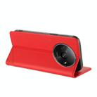 For Redmi A3 Embossed Multi-functional Wallet Retro Leather Phone Case(Red) - 3