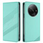 For Redmi A3 Embossed Multi-functional Wallet Retro Leather Phone Case(Mint Green) - 2