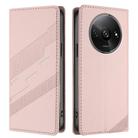 For Redmi A3 Embossed Multi-functional Wallet Retro Leather Phone Case(Pink) - 2
