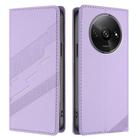 For Redmi A3 Embossed Multi-functional Wallet Retro Leather Phone Case(Light Purple) - 2