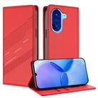 For Redmi A5 4G 171.7mm / Poco C71 Embossed Multi-functional Wallet Retro Leather Phone Case(Red) - 1