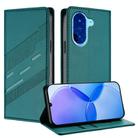 For Redmi A5 4G 171.7mm / Poco C71 Embossed Multi-functional Wallet Retro Leather Phone Case(Dark Green) - 1