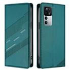 For Redmi K50 Ultra Embossed Multi-functional Wallet Retro Leather Phone Case(Dark Green) - 2