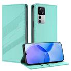 For Redmi K50 Ultra Embossed Multi-functional Wallet Retro Leather Phone Case(Mint Green) - 1