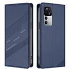 For Redmi K50 Ultra Embossed Multi-functional Wallet Retro Leather Phone Case(Dark Blue) - 2