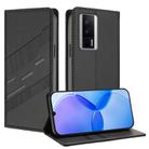For Redmi K60 / K60 Pro Embossed Multi-functional Wallet Retro Leather Phone Case(Black) - 1