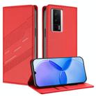 For Redmi K60 / K60 Pro Embossed Multi-functional Wallet Retro Leather Phone Case(Red) - 1