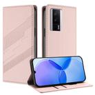 For Redmi K60 / K60 Pro Embossed Multi-functional Wallet Retro Leather Phone Case(Pink) - 1