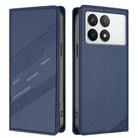 For Redmi K70 Embossed Multi-functional Wallet Retro Leather Phone Case(Dark Blue) - 2