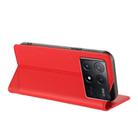 For Redmi K70E Embossed Multi-functional Wallet Retro Leather Phone Case(Red) - 3
