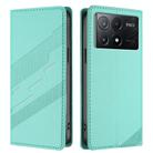 For Redmi K70E Embossed Multi-functional Wallet Retro Leather Phone Case(Mint Green) - 2