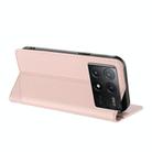 For Redmi K70E Embossed Multi-functional Wallet Retro Leather Phone Case(Pink) - 3