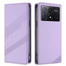 For Redmi K70E Embossed Multi-functional Wallet Retro Leather Phone Case(Light Purple) - 2