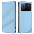For Redmi K70E Embossed Multi-functional Wallet Retro Leather Phone Case(Light Blue) - 2