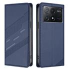 For Redmi K70E Embossed Multi-functional Wallet Retro Leather Phone Case(Dark Blue) - 2