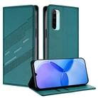 For Redmi Note 8 Embossed Multi-functional Wallet Retro Leather Phone Case(Dark Green) - 1