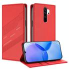For Redmi Note 8 Pro Embossed Multi-functional Wallet Retro Leather Phone Case(Red) - 1