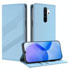 For Redmi Note 8 Pro Embossed Multi-functional Wallet Retro Leather Phone Case(Light Blue) - 1