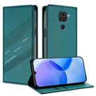 For Redmi Note 9 Embossed Multi-functional Wallet Retro Leather Phone Case(Dark Green) - 1
