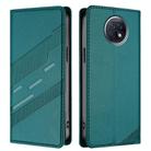 For Redmi Note 9T Embossed Multi-functional Wallet Retro Leather Phone Case(Dark Green) - 2