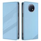 For Redmi Note 9T Embossed Multi-functional Wallet Retro Leather Phone Case(Light Blue) - 2
