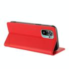 For Redmi Note 10 4G Embossed Multi-functional Wallet Retro Leather Phone Case(Red) - 3
