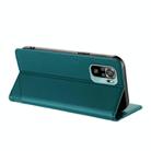 For Redmi Note 10 4G Embossed Multi-functional Wallet Retro Leather Phone Case(Dark Green) - 3