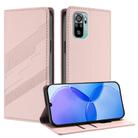 For Redmi Note 10 4G Embossed Multi-functional Wallet Retro Leather Phone Case(Pink) - 1