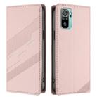 For Redmi Note 10 4G Embossed Multi-functional Wallet Retro Leather Phone Case(Pink) - 2