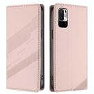 For Redmi Note 10 5G Embossed Multi-functional Wallet Retro Leather Phone Case(Pink) - 2