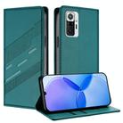 For Redmi Note 10 Pro Embossed Multi-functional Wallet Retro Leather Phone Case(Dark Green) - 1