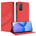 For Redmi Note 11 Pro Global Embossed Multi-functional Wallet Retro Leather Phone Case(Red) - 1