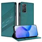 For Redmi Note 11 Pro Global Embossed Multi-functional Wallet Retro Leather Phone Case(Dark Green) - 1