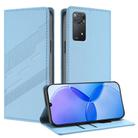 For Redmi Note 11 Pro Global Embossed Multi-functional Wallet Retro Leather Phone Case(Light Blue) - 1