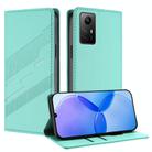 For Redmi Note 12S Embossed Multi-functional Wallet Retro Leather Phone Case(Mint Green) - 1