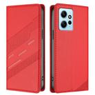 For Redmi Note 12 4G Embossed Multi-functional Wallet Retro Leather Phone Case(Red) - 2