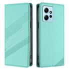 For Redmi Note 12 4G Embossed Multi-functional Wallet Retro Leather Phone Case(Mint Green) - 2