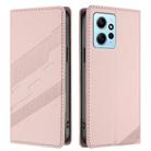 For Redmi Note 12 4G Embossed Multi-functional Wallet Retro Leather Phone Case(Pink) - 2