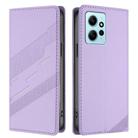 For Redmi Note 12 4G Embossed Multi-functional Wallet Retro Leather Phone Case(Light Purple) - 2