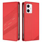 For Redmi Note 12 5G Embossed Multi-functional Wallet Retro Leather Phone Case(Red) - 2