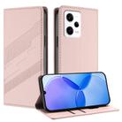 For Redmi Note 12 Pro+ Embossed Multi-functional Wallet Retro Leather Phone Case(Pink) - 1